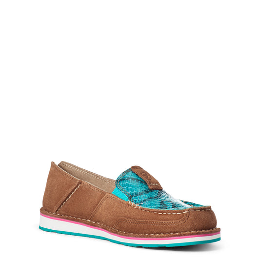 10035832 Ariat Women's Cruiser New Earth Suede/Turquoise Snake