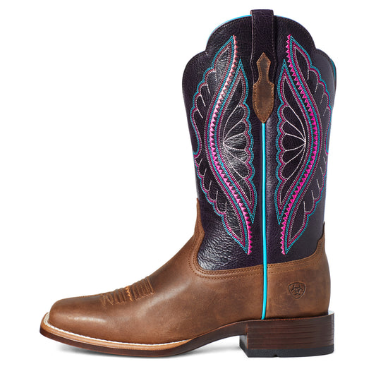 10035936 Ariat Women's Primetime Tobacco/Shadow Purple