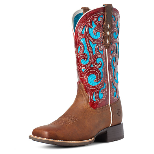 10036025 Ariat Women's Karma Ventek Natural Crunch/Flame Red