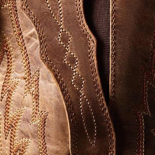 10036047 Ariat Women's Heritage X Toe Elastic Calf Distressed Brown