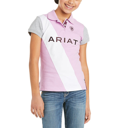 10034959 Ariat Youth Taryn Polo Violet Tulle