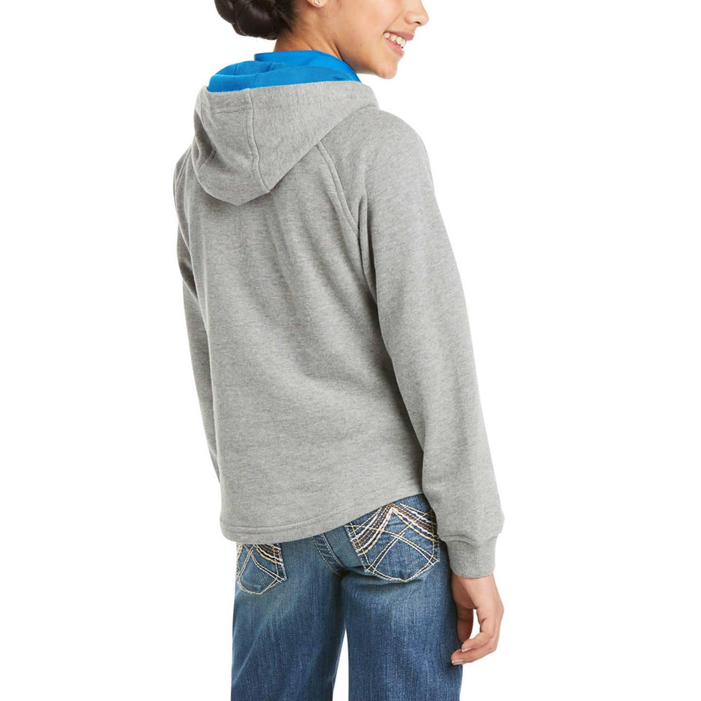 10035016 Ariat Kids 3D Logo Hoodie Heather Grey