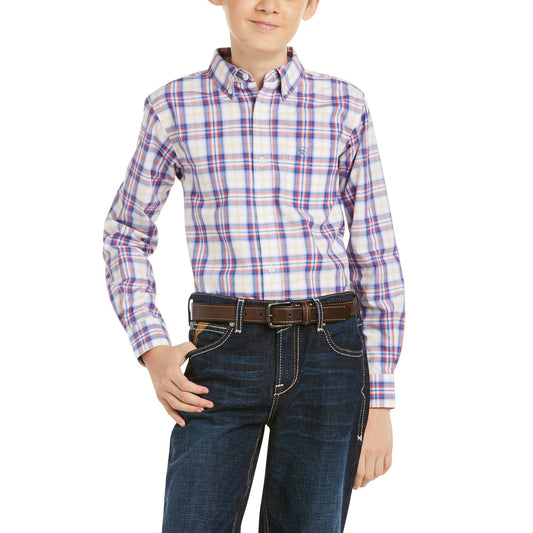 10036413 Ariat Boys Pro Boston Classic LS Shirt