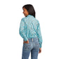 10040631 Ariat GLS Real Bucking Bronc Shirt Amazonite Bucking Bronc Print