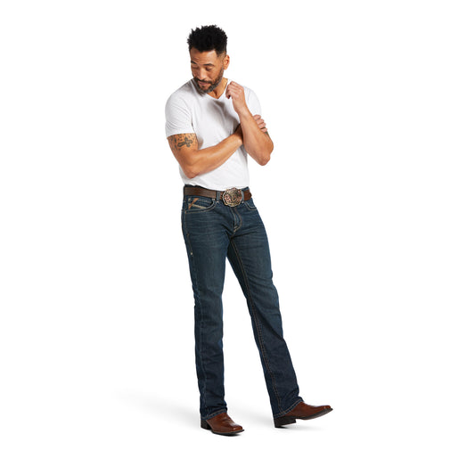 10039632 Ariat Mns M2 Traditional Relaxed Stackable Boot Cut Stretch Gage Bisman