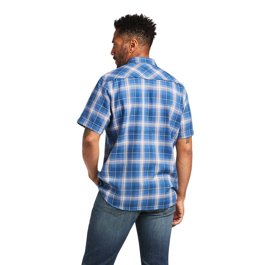 10039686 Ariat Mens Dutch Blue Retro S/S Shirt