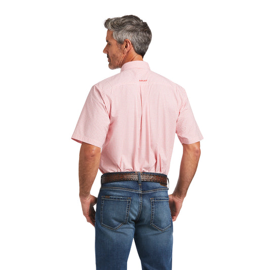 10039750 Ariat Mens Poppies Pink S/S Shirt