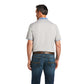 10039796 Ariat Men's Logo Fitted SS Polo  Silver Lining
