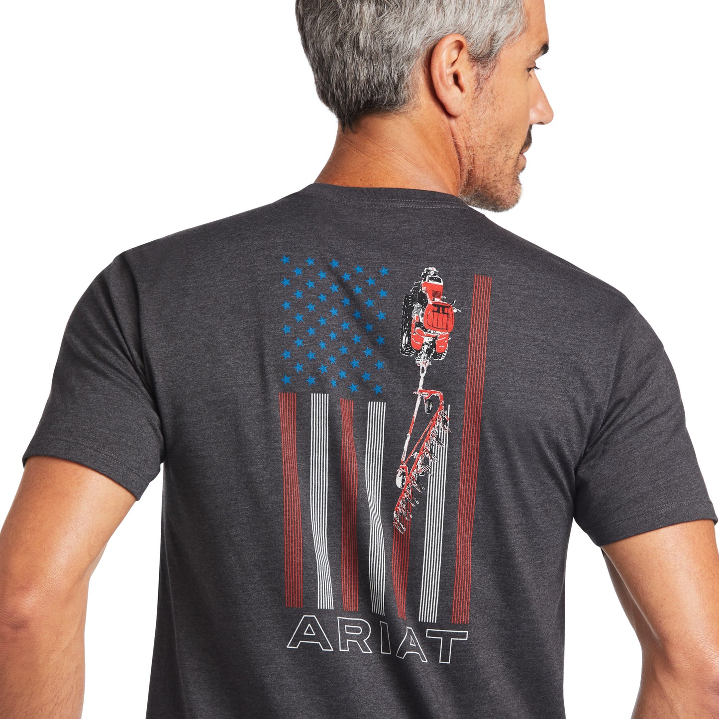 10039930 Ariat Men's Farm Tee Charcoal Heather