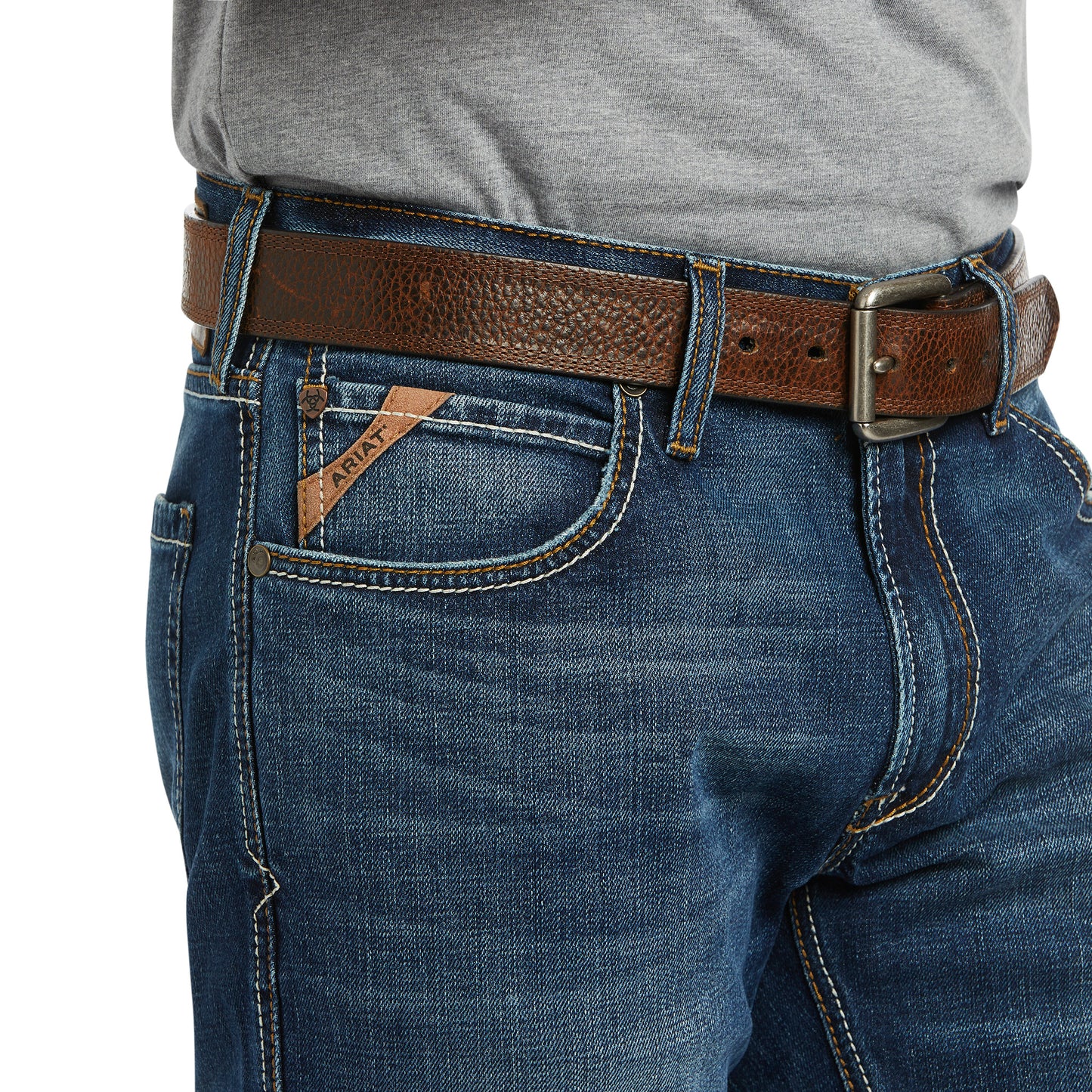 10040124 Ariat Mns M5 Straight Stackable Straight Leg Stretch Madera Heath