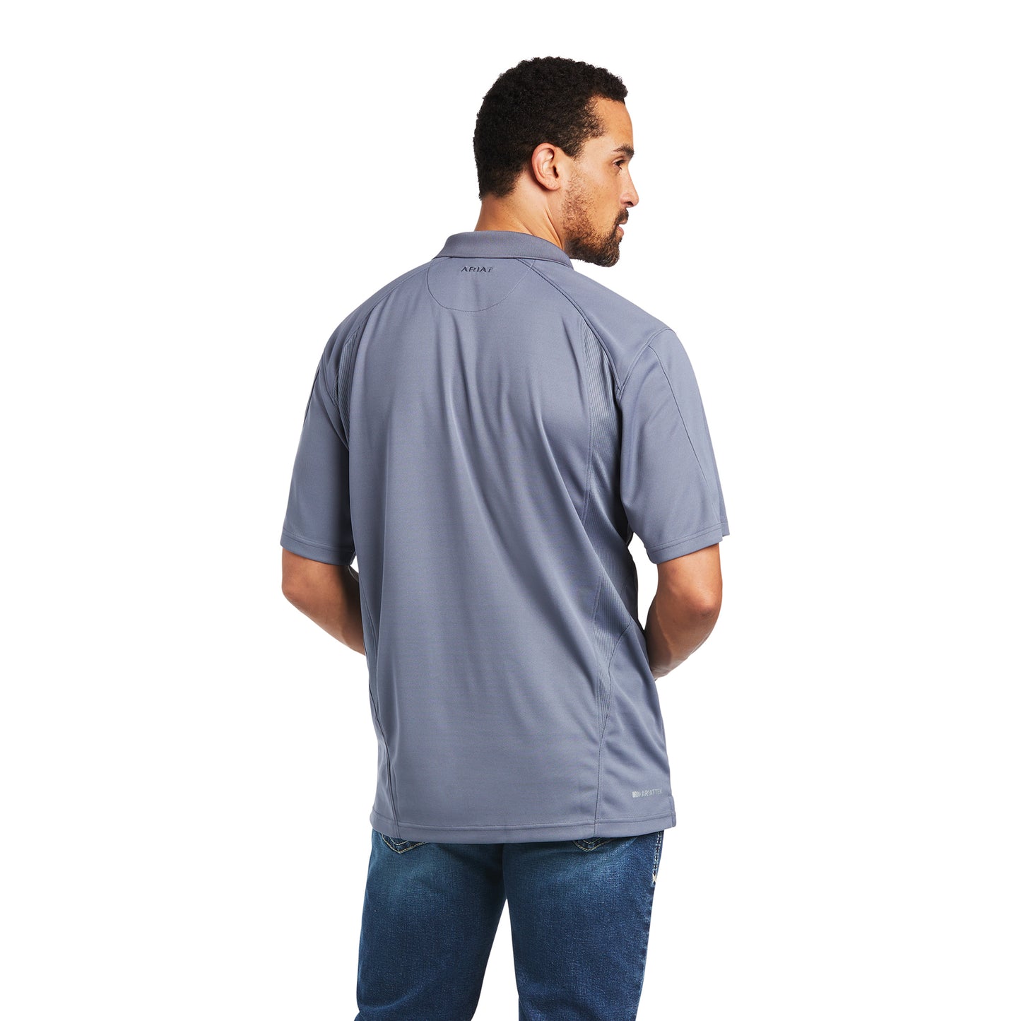 10040655 Ariat Mns Ac SS Polo Folkstone Gray