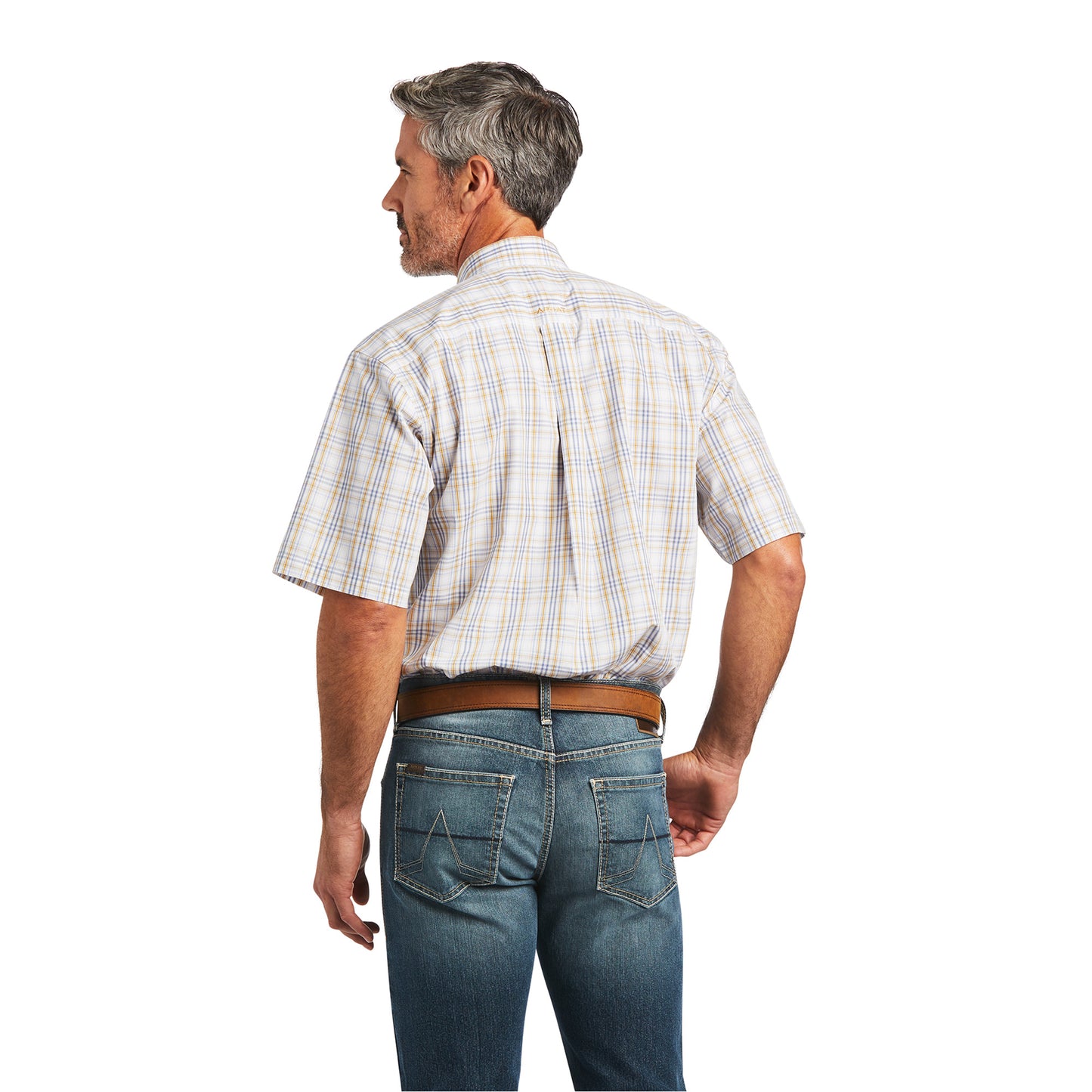 10040697 Ariat Mns WF Evander Classic SS White Shirt