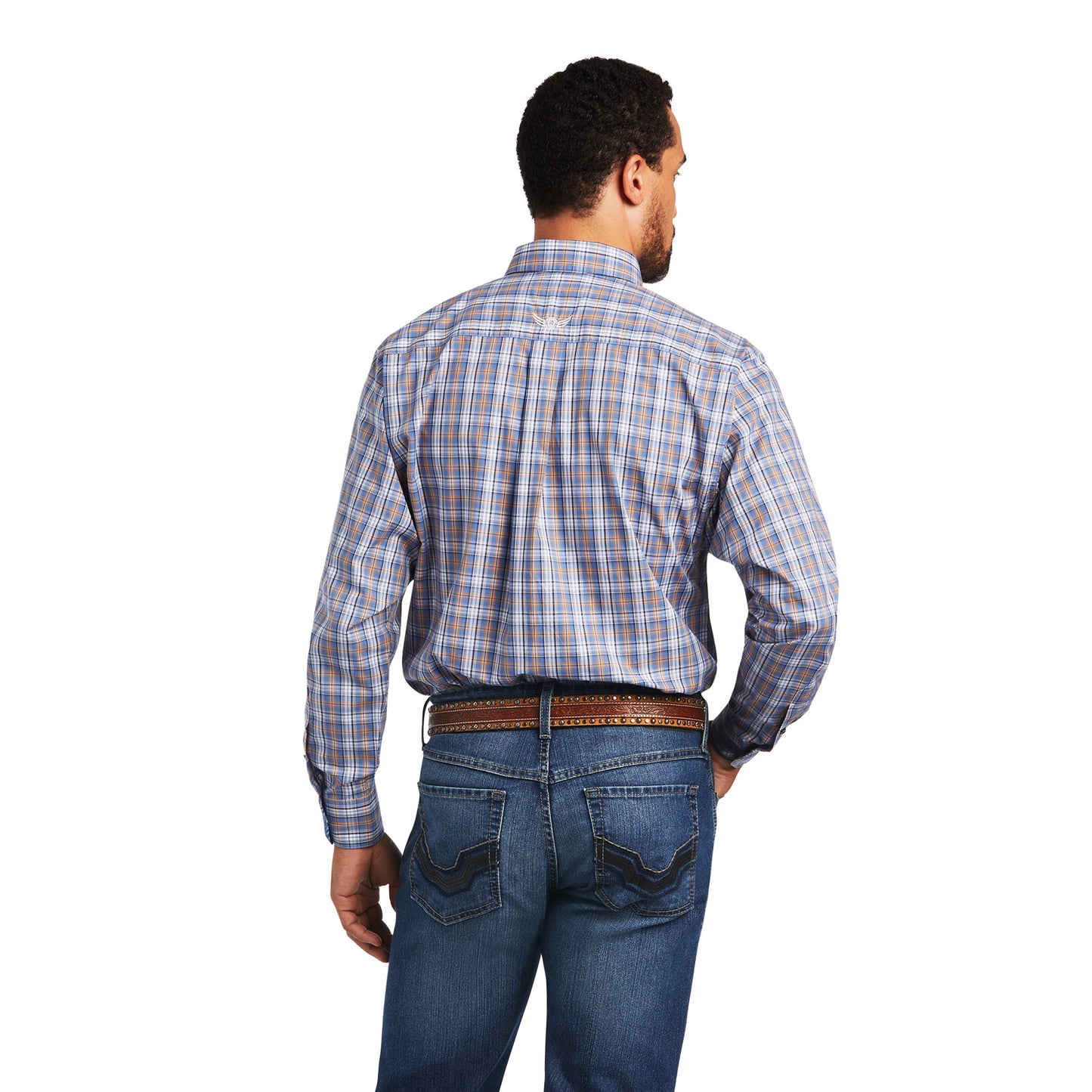 10040715 Ariat Mns Relentless Bakelite Blue LS Shirt