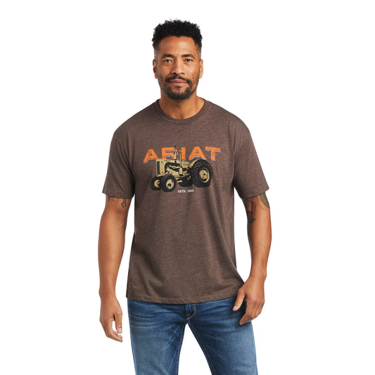 10040866 Ariat Mens Brown Tractor Tee