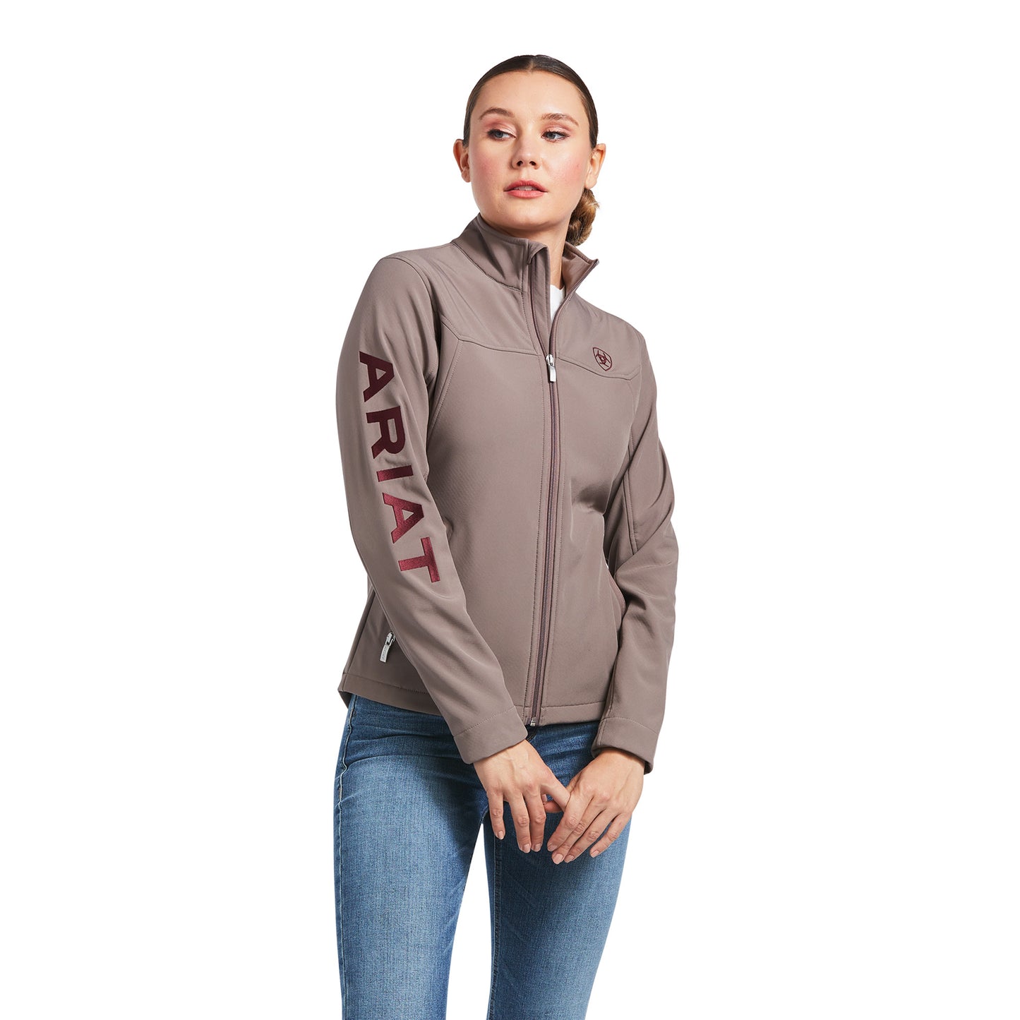10039366 Ariat Wms Team Softshell Jacket Iron