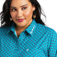 10039455 Ariat Wms Kirby Stretch Shirt Ariel Geo Print