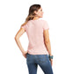 10039788 Ariat Wms Real Logo Script Fit Tee Pink