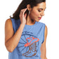 10040514 Ariat Wms Mama Sleeveless Tee Reykjavik Blue