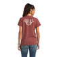 10040621 Ariat Wms Longhorn ss Tee Russet