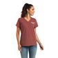 10040621 Ariat Wms Longhorn ss Tee Russet