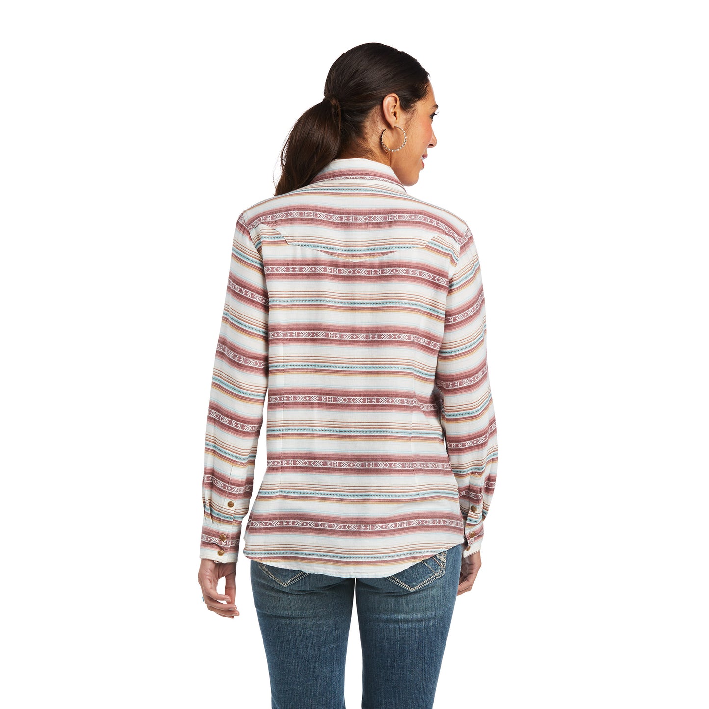 10040626 Ariat Wms Rosewood LS Snap Shirt