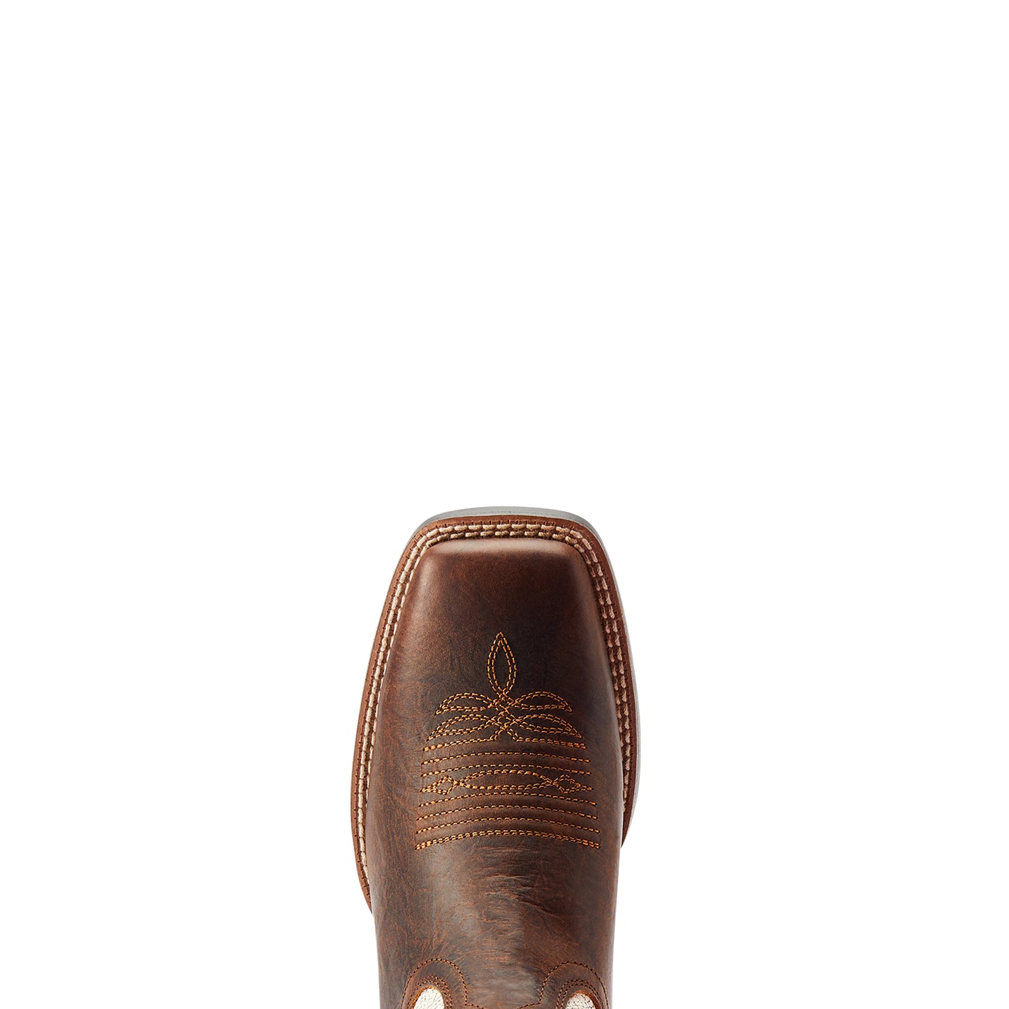 10044434 Ariat Womens Round up Southwest Stretchfit Barn Brown/ Crackled White