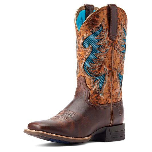 10044506 Ariat Women's Pinto Venttek 360 Yukon Brown/ Gilded Leopard
