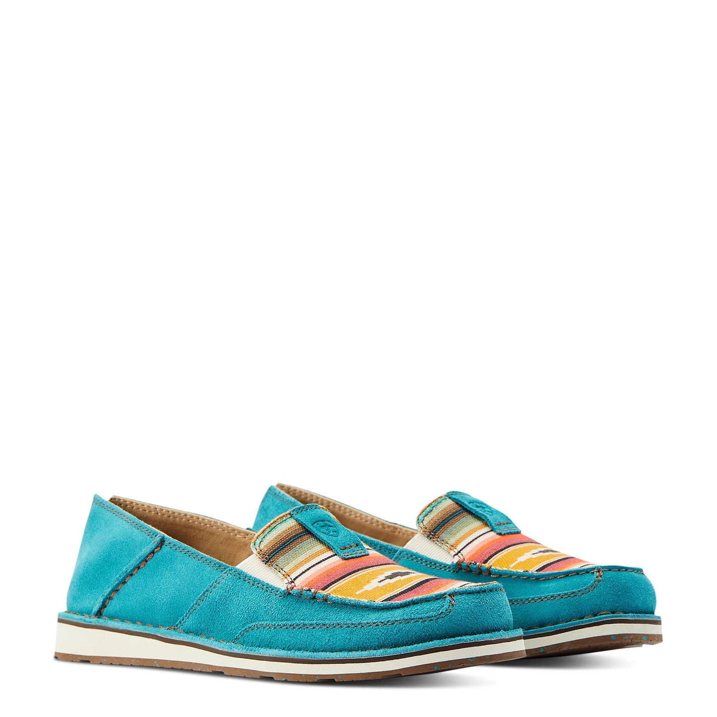 10044530 Ariat Women's Cruiser Teal Suede/ Turq Serape