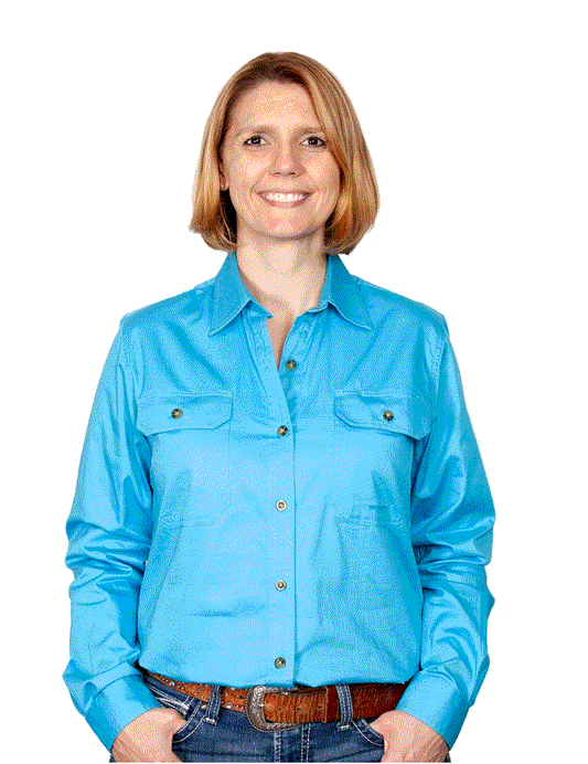 50502SKY Just Country Women's Brooke Work shirt Sky