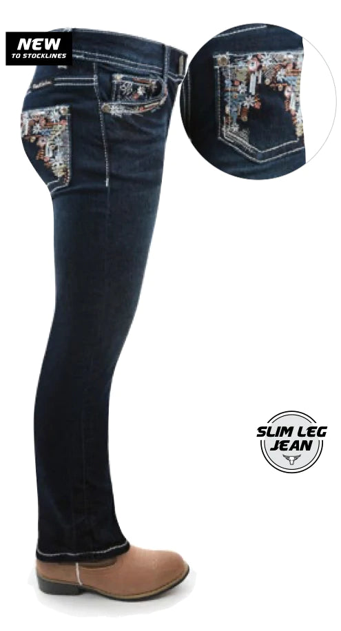 PCP5200576 Pure Western Girls Anjelica Slim Leg Jean