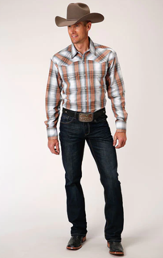 03-038-0513-5036 Roper Mens L/S Shirt Grey