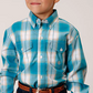03-030-0378-4046 Roper Boys L/S Shirt Plaid Blue