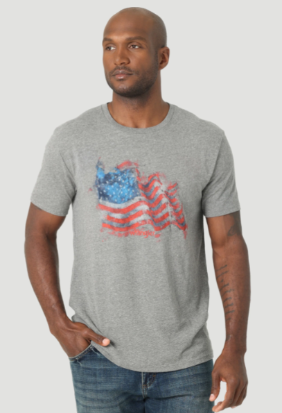 112318439 Wrangler Mens Graphite USA T-Shirt
