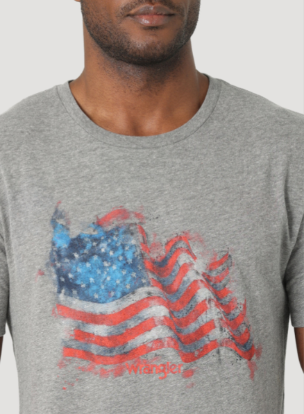 112318439 Wrangler Mens Graphite USA T-Shirt