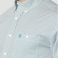 112314991 Wrangler L/S George Strait Aqua/Green Pattern Shirt
