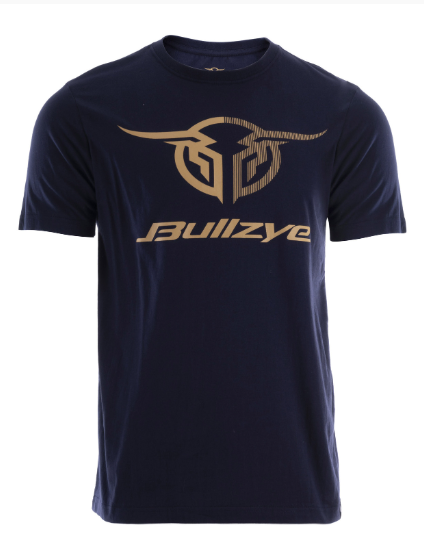 BCP1503279 Bullzye Mns Navy/Gold Tee