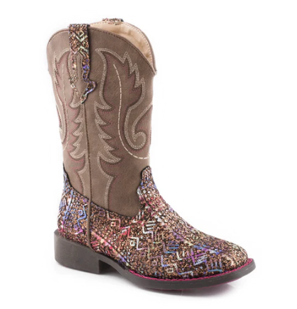 09-017-1225-2986  Roper Toddler Glitter Aztec Boots