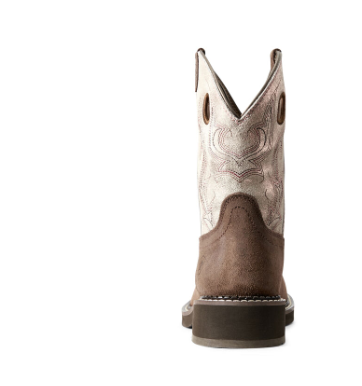 10029525 Ariat Wms Fatbaby Rose Gold Boots