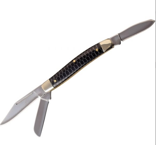 ER939BK Elk Ridge Stockman Black Pocket Knife