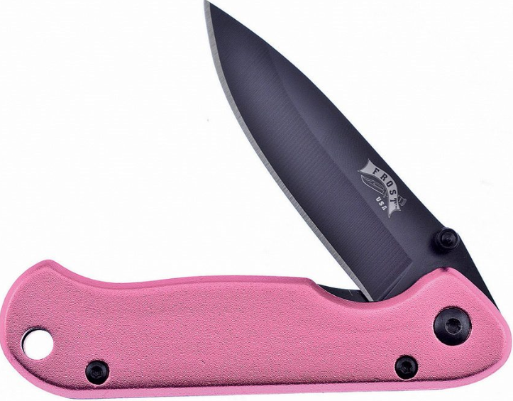 16-818PK Frost Cutlery Pocket Knife Bandit Pink