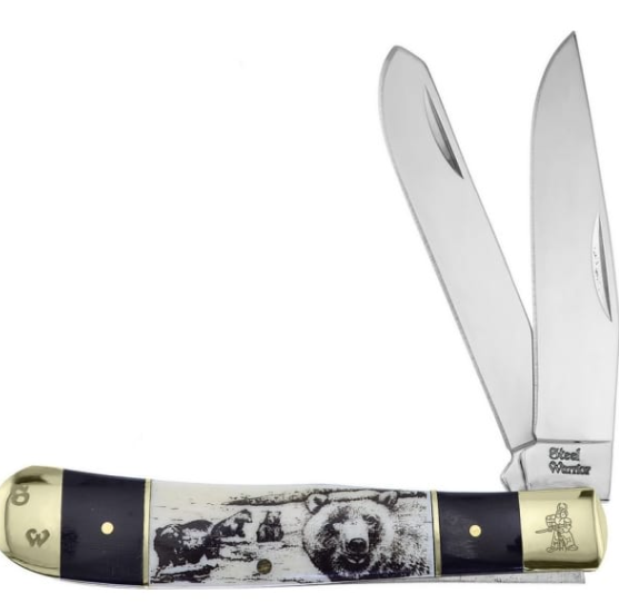 FSW108BHSBB Frost Bear Trapper Buffalo Pocket Knife