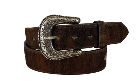 8655500 Roper Mns Tooled Leather Hide Brown Belt