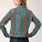 03-050-0590-0148 Roper Wms Aztec Leopard Stripe Blouse