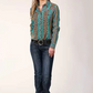03-050-0590-0148 Roper Wms Aztec Leopard Stripe Blouse