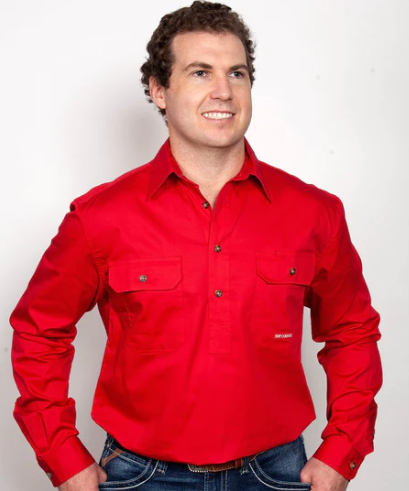 10101CHI Just Country 1/2 Button Workshirt