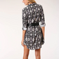 03-057-0590-7018 Roper Wms West Collection LS Dress Black Print