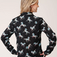 03-050-0590-0154 Roper Wms Five Star Collection LS Black Shirt
