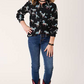 03-080-0590-0154 Roper Gls Five Star Collection LS Black Print Shirt