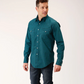 03-001-0064-1011 Roper Mns West Collection LS Shirt Green