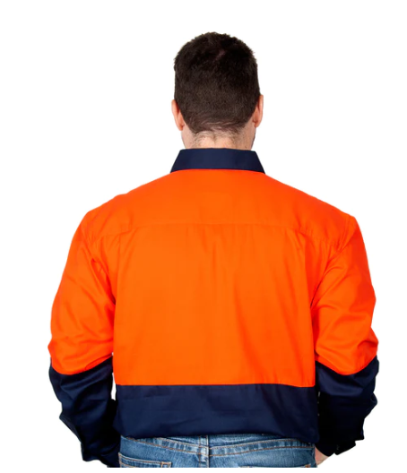 10101HVI Just Country Mens HI-VIS Work Shirt